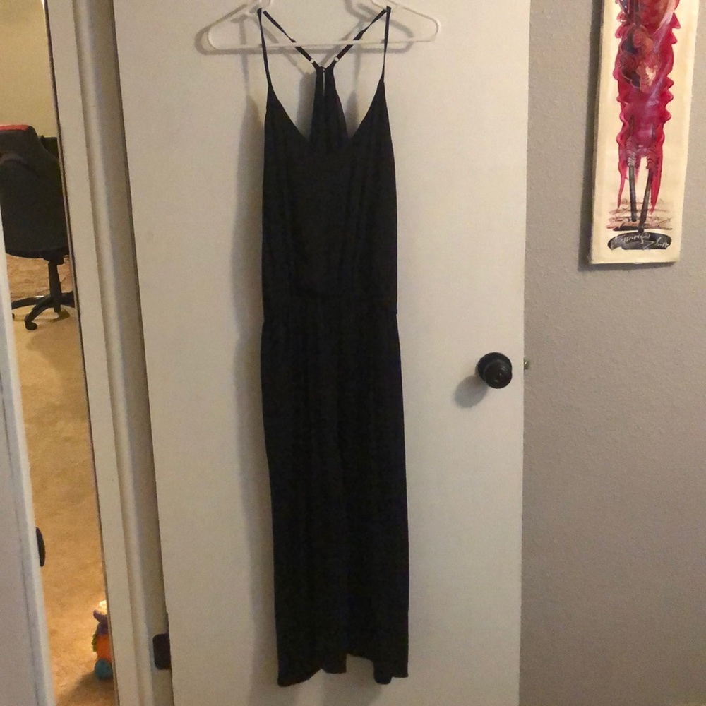 Black cropped jumpsuit